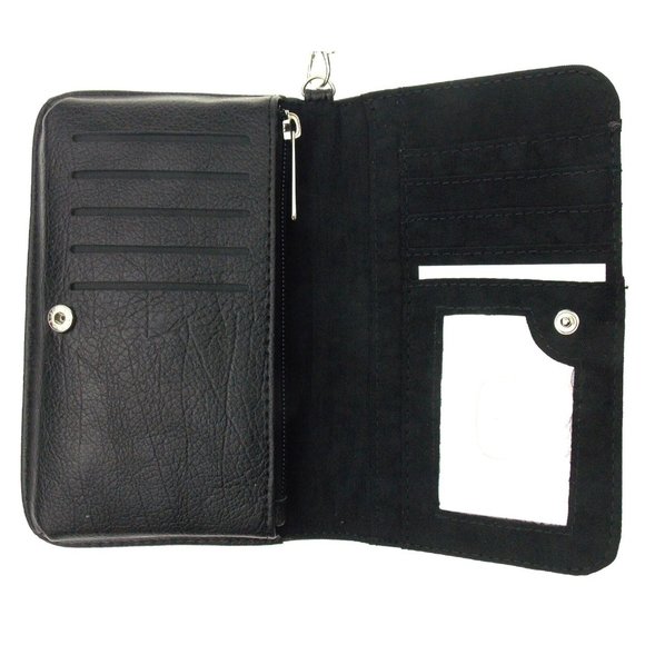 Wizard of Oz Wallet Wristlet Black Gold Zip Up Gift No Place Like Home Purse - Picture 4 of 5